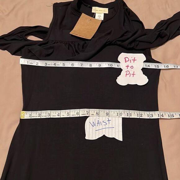 NWT enough about me size small sleeveless ruffled bodice dress - Picture 7 of 9